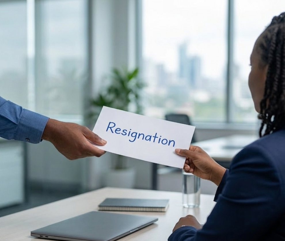 Employee resignation during disciplinary proceedings 990x768